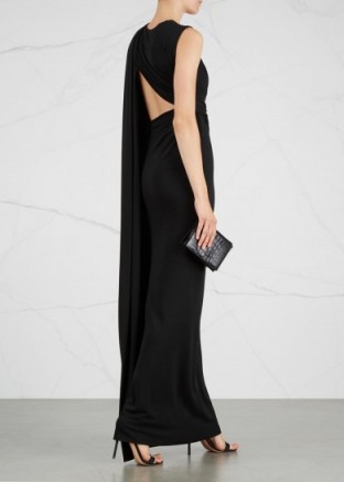 ALEXANDER WANG Black draped gown – red carpet style fashion