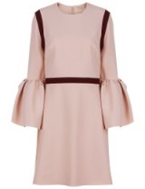 ROKSANDA Blush-Pink Hadari Mini Dress With Bell Sleeves