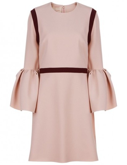 ROKSANDA Blush-Pink Hadari Mini Dress With Bell Sleeves - flipped