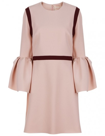 ROKSANDA Blush-Pink Hadari Mini Dress With Bell Sleeves