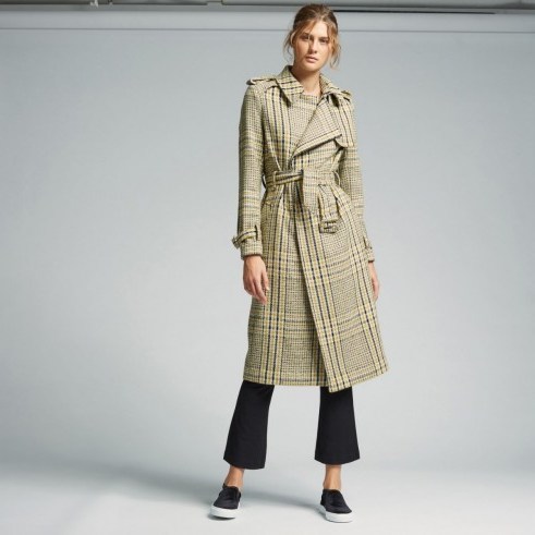 Warehouse checked belted trench coat | Autumn coats | Stylish street style outerwear - flipped