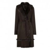 L.K. Bennett Danika Chocolate-Brown Lambskin Coat ~ Luxe Winter coats ~ Luxury outerwear