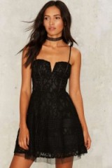 Dorian Black Lace Fit & Flare Dress
