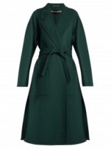 ROCHAS Forest- green double-faced waist-tie wool coat ~ chic winter wrap coats ~ quality designer clothing ~ classic style ~ wardrobe staple ~ essential classics