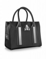 DSQUARED2 Twin Peaks Black Leather Tote Bag
