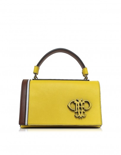 EMILIO PUCCI Cyber Yellow Leather Shoulder Bag