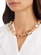 EDDIE BORGO Frame Link gold-plated chunky necklace ~ designer fashion jewellery ~ statement necklaces ~ chic & stylish accessories