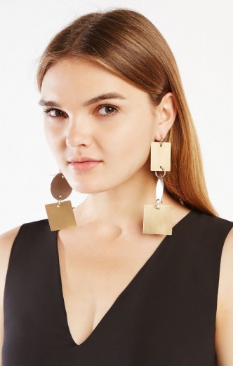 bcbgmaxazria Geometric Plate Earrings ~ large statement jewellery ~ cocktail jewelry