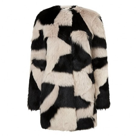 L.K. Bennett Gia Black & White Shearling Fur Coat ~ Luxe coats ~ Winter fashion