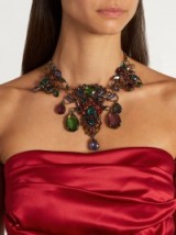 LANVIN Ginger crystal-embellished statement necklace ~ multi-coloured crystals ~ large necklaces ~ designer accessories