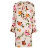 Gucci double silk georgette rose & bee print dress
