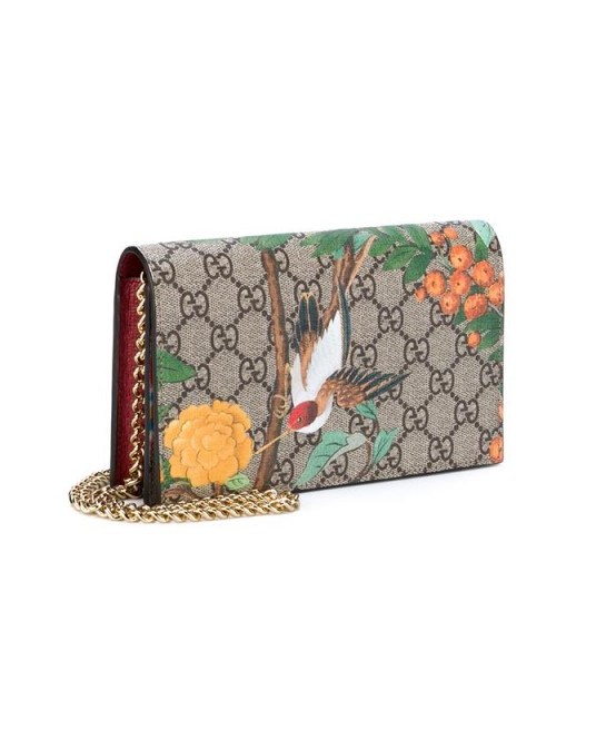 GUCCI Tian Garden Mini Cross Body Bag. Designer bags | bird and floral printed handbags | oriental prints - flipped