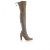 Womens Over The Knee Boots – HIGHLAND Stretch Over Knee Taupe Suede Boot