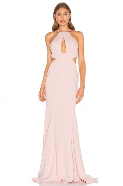 JAY GODFREY ~ SAO PAULO BLUSH CUT OUT GOWN – as worn by Kristin Cavallari at the 2016 Carousel Of Hope Ball held at The Beverly Hilton Hotel in Beverly Hills, 8 October 2016. Celebrity gowns | star style fashion | long pink occasion dresses - flipped