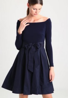 Lauren Ralph Lauren TAMEKA Navy Off The Shoulder Dress – Bardot Party Dresses