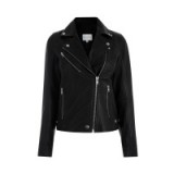 Warehouse Black leather biker jacket | Autumn street style jackets | current moto fashion trend