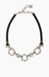 bcbgmaxazria Leather Stone-Link Necklace ~ jewellery ~ necklaces