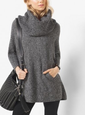 MICHAEL MICHAEL KORS Marled Cowl-Neck Wool-Blend Jumper. Knitwear staple | stylish Winter essentials | chic oversized jumpers | knitted fashion | essential wardrobe staples | chunky sweaters | warm clothing | relaxed fit