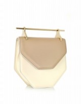 M2MALLETIER Amor Fati Sand and Ivory Leather Crossbody Bag