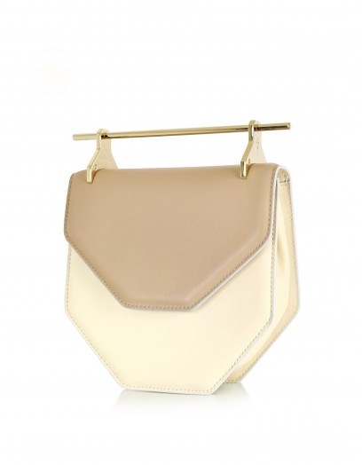 M2MALLETIER Amor Fati Sand and Ivory Leather Crossbody Bag - flipped