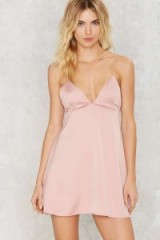 Motel Lucia Pink Satin Dress