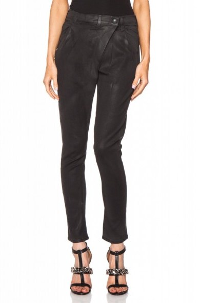 R13 X OVER WAXED BLACK SKINNY JEANS - flipped
