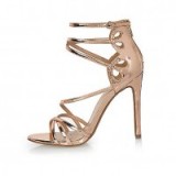 River Island Rose gold tone strappy heels