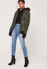 missguided ruched parka jacket in khaki – casual winter jackets