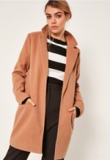 Missguided short tailored wool coat in camel. Smart affordable coats | autumn/winter outerwear | autumnal colours | neutrals