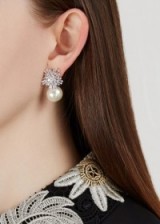 FALLON Starburst faux pearl drop earrings