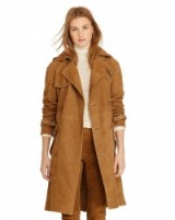 Ralph Lauren Polo – Natural Brown Suede Trench Coat