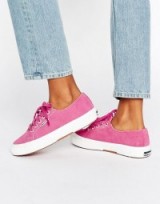 Superga Suede Plimsoll Trainers In Pink