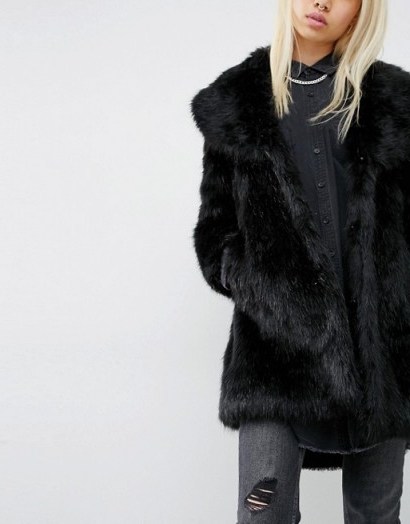 Unreal Fur Elixir Black Faux Fur Coat - flipped