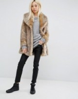 Womens Warm Winter Coats – Unreal Fur Elixir Brown Faux Fur Coat