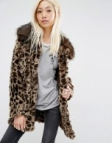 Unreal Fur Venus Brown Faux Fur Leopard Coat