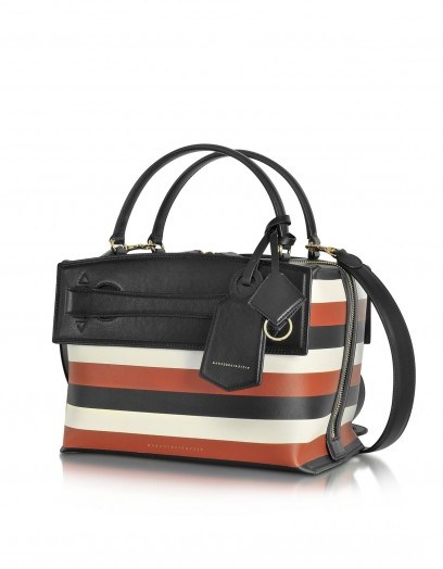 VICTORIA BECKHAM Multicolor Striped Leather Small Picnic Bag - flipped