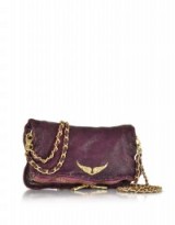 ZADIG & VOLTAIRE Rock Deep Dye Lilas Leather Foldable Clutch