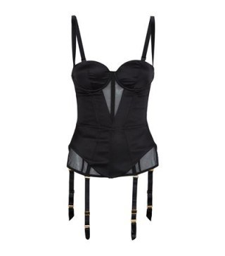 Agent Provocateur Sonia Corset – as worn by Leigh-Anne Pinnock appearing on the Jonathan Ross Show with Little Mix, November 2016. Celebrity fashion | star style | luxury corsets | lingerie - flipped