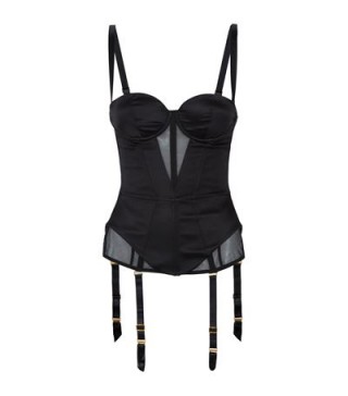 Agent Provocateur Sonia Corset – as worn by Leigh-Anne Pinnock appearing on the Jonathan Ross Show with Little Mix, November 2016. Celebrity fashion | star style | luxury corsets | lingerie