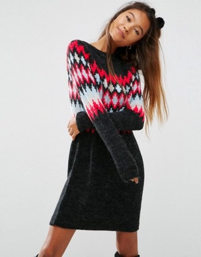 ASOS Christmas Jumper Dress. Knitted sweater dresses | winter fashion | stylish knitwear - flipped