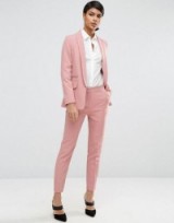 ASOS Premium Edge to Edge Suit in Dusty Pink ~ womens trouser suits ~ tailored jackets ~ smart fashion ~ tapered trousers