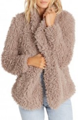 BILLABONG Do It Fur Love Faux Fur Jacket. Fluffy jackets | shaggy outerwear | warm winter fashion