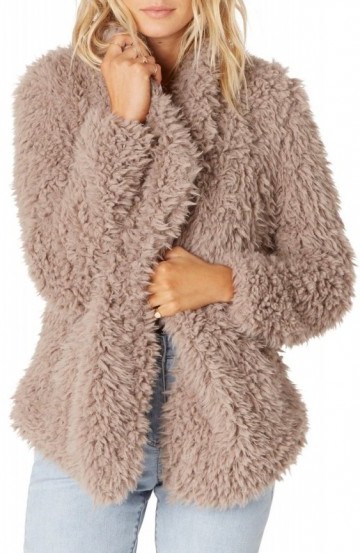 BILLABONG Do It Fur Love Faux Fur Jacket. Fluffy jackets | shaggy outerwear | warm winter fashion - flipped
