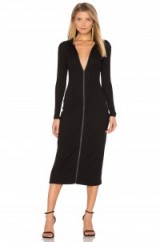CAPULET GLOSS MIDI DRESS in black. Rib knit dresses | chic and stylish knitwear | winter fashion