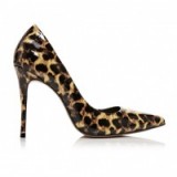 Moda in Pelle Carelle patent leopard print stiletto shoe – glamorous animal prints – high heeled courts – court shoes – glamour – high heel pumps
