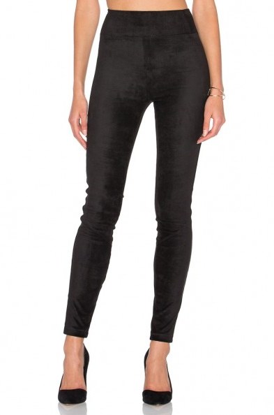 DOLCE VITA DAPHNE LEGGING in black suede. Luxe leggings | skinny pants | glam trousers - flipped