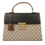 GUCCI GG Supreme Canvas Padlock Tote Beige/Ebony – designer handbags – luxury shoulder bags