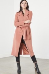 Lavish Alice Rose Pink Brushed Wool Belted Coat. Winter coats | luxe style fashion | classic look outerwear