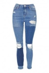MOTO Panel Ripped Jamie Jeans. Skinny jeans | blue denim | casual fashion | destroyed | distressed