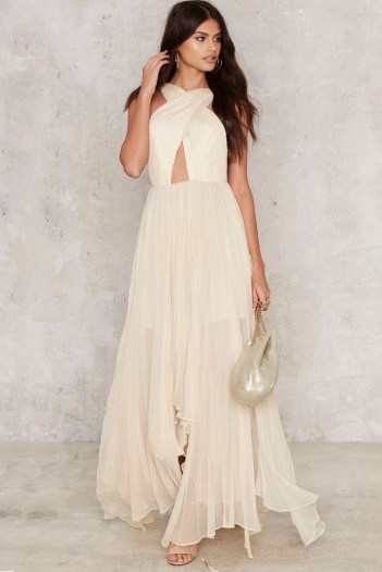 Nasty Gal Collection Ivory Reina Maxi Dress - flipped
